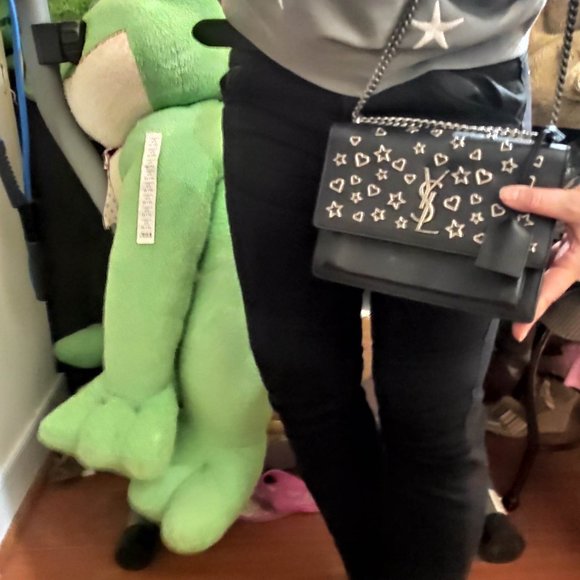 SAINT LAURENT Sunset Stars & Hearts Studded Bag - Picture 6 of 17